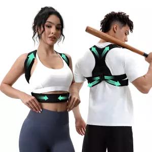 남녀용 플로이악스 자세 교정기 통기성 허리 보조기 지지대 초경량 목 어깨 및 등 일자 어깨(소형)