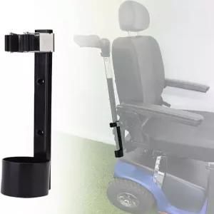 모빌리티 스쿠터 및 전동 의자용 금속 지팡이 홀더 - 휠체어용 스탠드 지지 액세서리 워커(A)