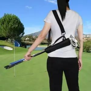 (색상 블랙)골프장 필수템 가방 미니 휴대용 하프 클럽백