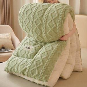 겨울용 따뜻한 이불 침대 쇼콜라 낮잠 싱글 대두 매우 부드럽고 리버시블 세트