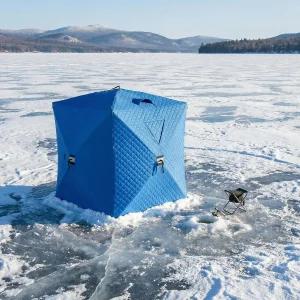 가비테크 팝업 스 낚시 텐트 210D 옥스포드 원단으로 휴대용 단열 허브 쉘터 6~8인용 겨울 낚시용 방풍