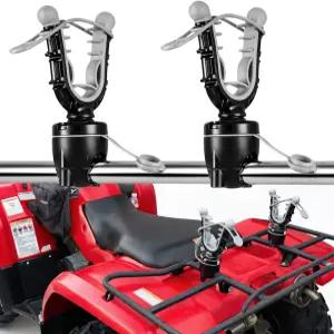 ATV 클램프온 건 마운트 홀더 2개 세트 UTV 자전거 전기 슈팅 카트 보트 사륜차. 활/축/신발/리플 보유