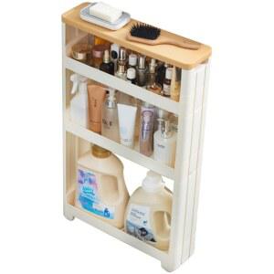 틈새 수납장 틈새장 양념통 폭10CM높이50CM 홈카페장 3단 다용도 조미료 단품 선반