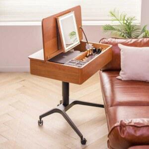 수납 안방 메이크업 서랍형 싱글 캐비넷 투명 럭셔리 수납화장대 유리 서랍장 폭좁은 화이트