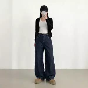 [NS홈쇼핑]LnD 여성 하이웨스트 와이드 청바지 루즈핏 데님팬츠 롱다리핏 스트릿 데일리..
