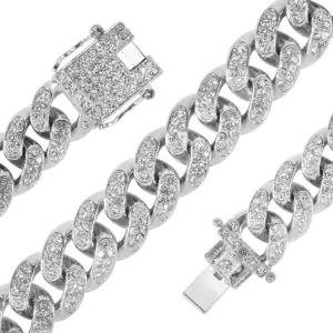 11396513 남자 목걸이 심플 가벼운 캐주얼 남성용 푸투지프 마이애미 쿠바 링크 체인 세트 12/14/20mm 18K