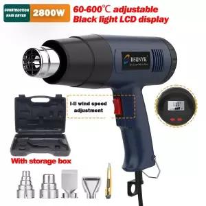 무선히팅건 열풍기 2800W 히트 건 220V 산업용 전기 공기 총 디지털 디스플레이 차량용 필름 건조기 열 송