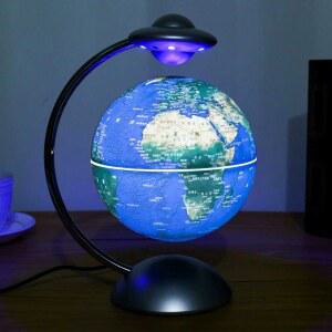 회전 야광 지구본 8인치 선물 책상 입체 디스플레이 무드등 블루 원형 거실 ar
