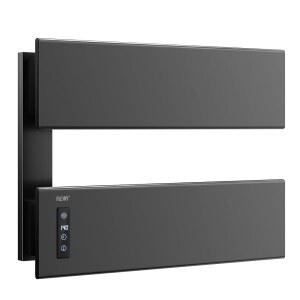 욕실용 R 플로리 온열 타월 워머 랙, 전기 온수 워머, 벽걸이 히터 건조기, 내장 LED 스크린, 플러그인, 매트 블랙