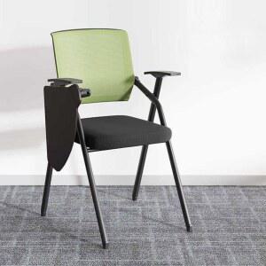 1인용 회의 의자 접이식 흔들의자 다이아몬드 허리편한 일체형 나무색 강당의자