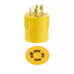 30암페어 20암페어 RV 플러그 어댑터 NEMA L1420R EV 암페어 남성 4프롱 잠금 발전기용 트위스트 캠퍼