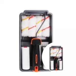 벽면 셀프 페인팅 4인치 롤러세트 페인트브러시 도장 작업 도구 키트