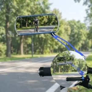 자전거 안전 시야 와이드 백미러 2P 블루 컬러 사이드 후시경 거울 소품