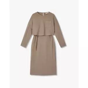 GCUT 저지 H라인 레이어드 원피스_라이트 브라운 7255337106 2506837460 901150