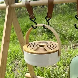 우드 모기향 케이스 화이트 감성 캠핑 차박 모기 퇴치