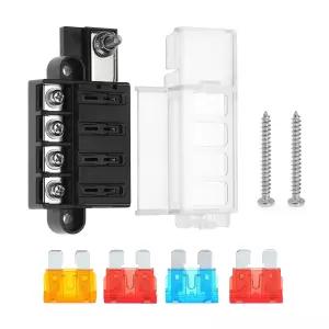 ST 블레이드 5045용 4 회로 퓨즈 커버 포함 블록해상용