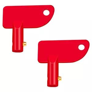 배터리 분리 키 Ø14mm 2개 RV 보트 스위치 ATV 바이 IOGZAI 차량용 트럭 앱스 마린 플라스틱