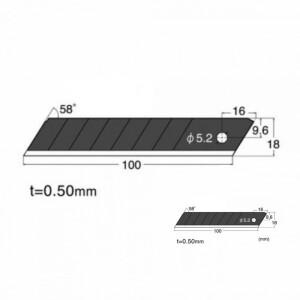 커터칼 교체용 하이카본 커터칼날 18mm 0.5T 10장 묶음 도구 리필 날