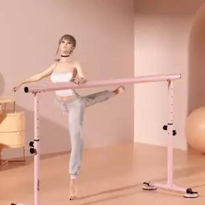 1인용 발레바 핑크 댄스 폴 보조 도구 트레이닝 연습용 필라테스 발레봉