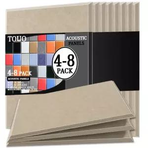 방음스펀지 패드 흡음재 방진 TOUO 직사각형 음향 패널 4-8 개 홈시네마 사운드 흡수 고밀도 재료 사무실