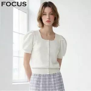 [포커스] 프린세스 핀턱 퍼프 레이스 배색 가디건_VF6M1KC4571