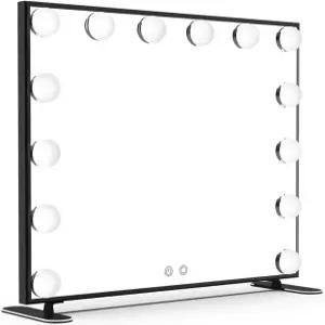 조명이 있는 니틴 할리우드 베니티 미러 전구가 14개 달린 블랙 라이트 메이크업 침실 탈의실용 테이블탑