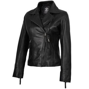 경량 재킷 리얼 오토바이 블랙 RAMSEY 가죽 여성용 램스킨