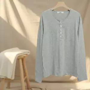 [다잇템] 여성용 환절기 봄가을 순면 롱슬리브티 헨리넥 데일리용