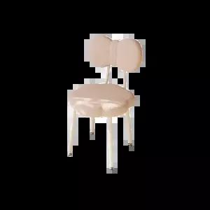 리본 등받이 화장대 의자 스툴 쿠션 원룸용 핑크