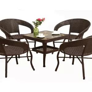 라탄 야외 테이블 의자 발코니용 세트 정원용 방수