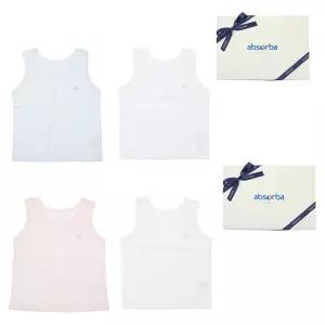 갤러리아 (압소바출산,백일,돌,아기런닝)테디코튼모달런닝(2종세트)(A1B-11501