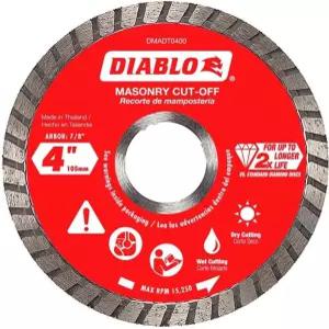 디아블로 다이아몬드 터보 메이슨리 컷 DMADT0400 블록 절단에 RPM 벽돌 콘크리트 오프 008 및 커프 직경