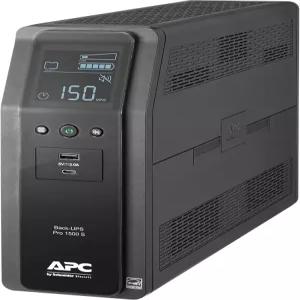 APC UPS Pro 1500VA 사인파 900W 배터리 백업 및 서지 보호기 AVR 10개 콘센트 LCD USB-C USB-A 충전 포트