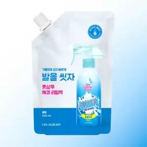 온더바디 발을씻자 코튼 풋샴푸 쿨링 500ml 리필 에코팩 상쾌한 발관리