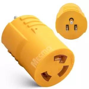 메카모 트위스트 잠금 30Am에서 110볼트 RV 플러그 15A 가정용 전원 1875W 3프롱 발전기 30A L530R 여성용