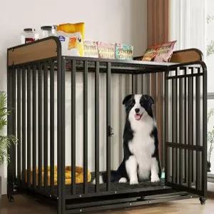 대형견 이동 케이지 두꺼운 구조 차량용 켄넬 이동식