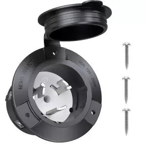 CS6375 50A NEMA SS250P 플랜지 쇼어 파워 RV 플러그 4와이어 커버 남성 콘센트 해양 발전기 ETL용 산업