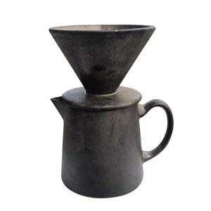 커피 메이커 드 위에 로자유브 세라믹 붓기 - 표준 #2 및 #4 종이 필터, 450ml / 15온스, 러스티, 바리스타 스타일을 사용한 가정 사무실용 제품