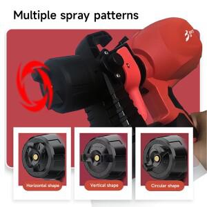 무선 전기 페인트 분무기 키트 전문가용 리튬 스프레이 건 5개의 막힘 방지 노즐 및 라텍스 액세서리 세트