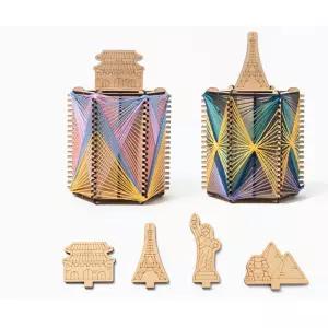 실아트 걸어서완성 입체 연필꽂이 만들기 키트 유치원 교구세트 뚝딱뚝딱 초등생