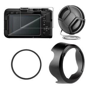 UV 필터 베이어닛 후드 캡 RF S 14 30mm f 4 6 3 IS STM 가 장착된 EOS R50V 카메라용 2개 유리 스크린 보호기