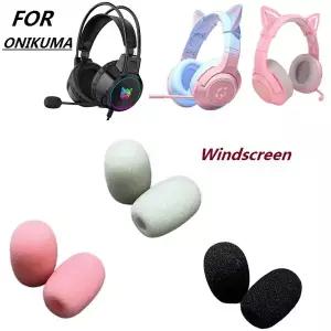 ONIKUMA Kitty 시리즈 게임용 교체용 윈드스크린 헤드폰 교체용 메모리 폼 마이크 폼