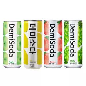 데미소다 애플12개 청포도6개 복숭아6개 레몬6개 250ml 30캔