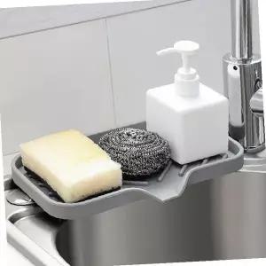 주방 싱크대 배수 구멍 비누 수세미 거치 트레이 물 흐름 위생 보관 욕실 세면대
