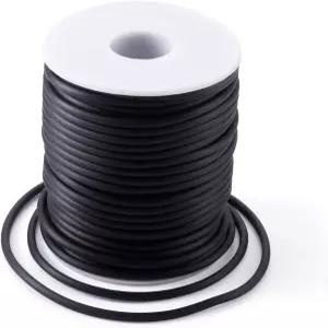 판다홀 2734야드 3mm 중공 파이프 튜빙 코드 포함 고무 튜브 구멍 블랙 15mm