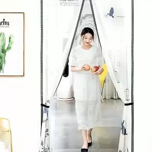 현관 설치형 방충망 모기장 출입구 방어 막 해충 창문 망 비올 때 안전 바람막이 벌레