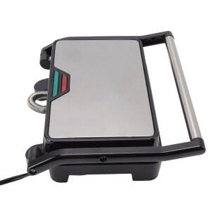 파니니 프레스 실내 850W 180도 논스틱 양면 개방형 그릴 메이커 채소 샌드위치 샌드위치 가열 미국 그릴 110V 파니니용 스테이크 버거 전기