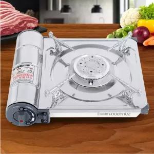 캠핑용 휴대용 가스버너 고화력 부탄 가스레인지 부루스타 ST-10000 실버