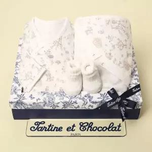 [롯데백화점]타티네쇼콜라 (임신출산백일선물세트)이솝에어배냇가운+속싸개+단말TNPRNG011I-119