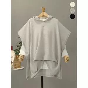 [하프클럽/모노시크]포커싱 하찌 판초 박스 후드 조끼_MNTG603